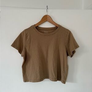 Madewell boxy crop tee, S